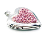 Sugar Sweet Pink Rhinestone Heart Locket