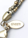 Colorful CHICO'S Natural and Faux Stones Freshwater Pearls and Beads Double-Strand Necklace