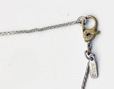 Ornate Sterling Silver Filigree Cross on a Silver Tone Metal MONET S Chain Patented Clasp