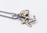 Spiritual Faith Hope Charity Sterling Pendant by Claddagh Gold Company on Sterling Box Chain 18 inches