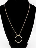 Sturdy Minimalist PRIME ART & JEWEL Infinity Circle Pendant of Sterling Silver with Diamond on SHB SilverTone Chain Eyeglasses Holder
