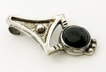 Intriguing Black Onyx and Sterling Pendant