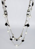 Convertible Station Necklace: Faceted Beads & Faux Pearls WHITE HOUSE BLACK MARKET