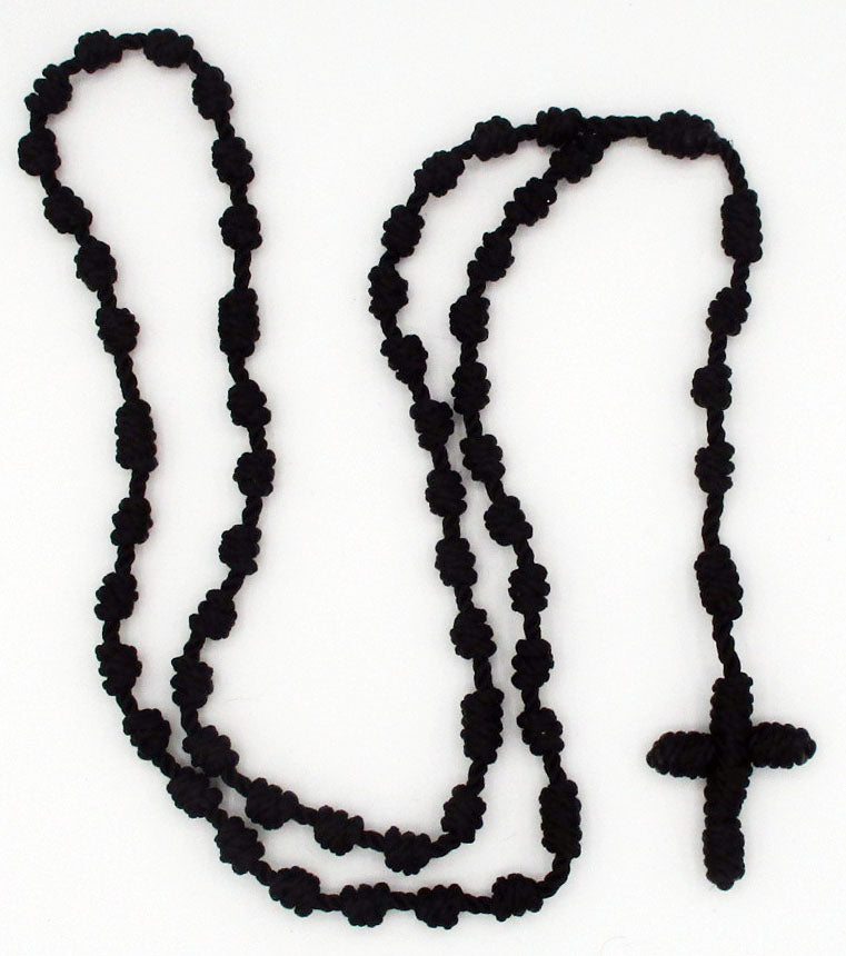 Black Cord Rosary with Cross – Jane Daisy