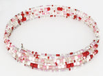Multi-Strand Beaded CLAIRE'S Choker (Red-Pink-White)