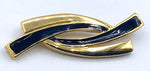Classy Black and Gold Vintage MONET Classic Pin Minimalist Brooch