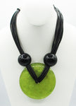 Spectacular ANTHONY ALEXANDER Lucite and Leather Vintage Necklace