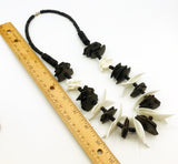 Cool Summer Necklace of Coconut Shell and Seashell