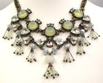 Spectacular Fantasy Princess Necklace With Rhinestones, Beads & Lucite