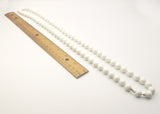 Gorgeous White Plastic Bead Safety Knotted Necklace with Bead Clasp