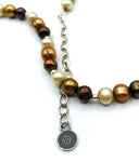 Luminescent KENNETH LOGAN Pearl & Citrine Necklace, 925 Clasp