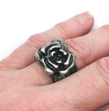 Rose Ring Silver-Tone Metal Size 7