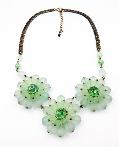 Aina Deep Green and Opaque Crystal Necklace Set – Curio Cottage