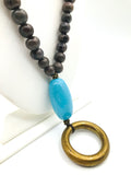 Eyeglasses Holder with Unusual Bead and Ring