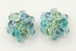Soft Spring Colors in Bead Clip-Ons W. GERMANY 1950s Vintage