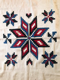 Southwest Antique Blanket Vallero Star Bees Magical Symbols 5 ft x 7 ft USA
